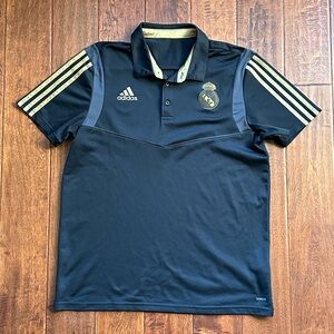 Adidas Real Madrid 2019/2020 Training Soccer Jersey Polo Men’s Large Black